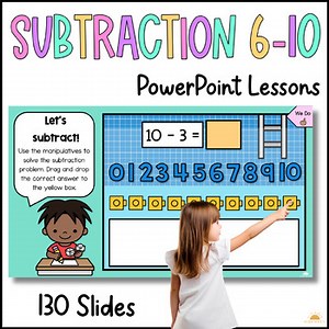 Beginning Subtraction to 10 in Kindergarten Digital Lessons