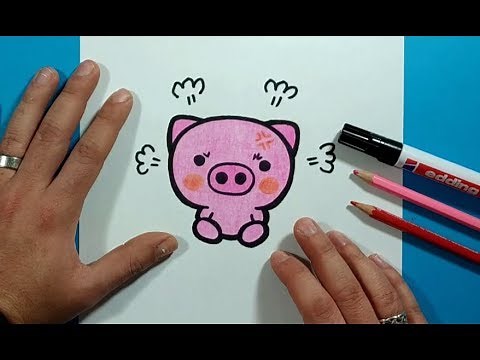 Como dibujar un cerdo paso a paso 8 | How to draw a piglet 8