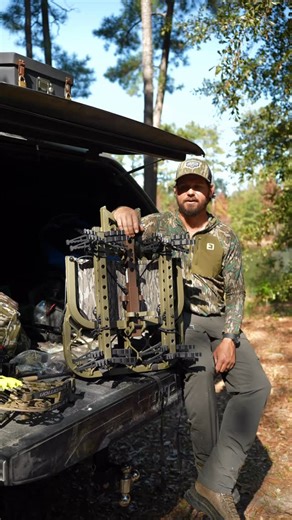 The new @millenniumstand Run N Gun setup always rides in the back of my truck this time of year and is sitting on ready to adjust and fit whatever scenario I throw at it. It’s the perfect mobile setup for me! #hunting #treestand #deerhunt #millenniumoutdoor | Drew Benton Fishing