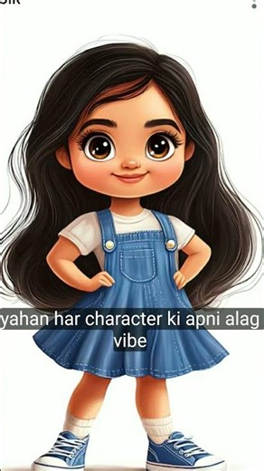 cute girl cartoon 🥰✨🌈🎶#enjoy #viral # girl #cartoon