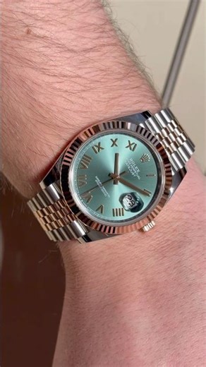 Silent Rolex release! Mint green roman numeral Datejust #Rolex #Datejust #MintGreen #RomanNumerals