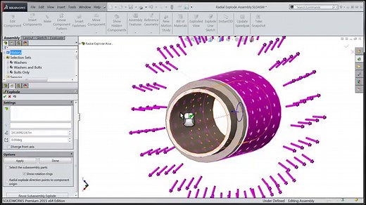 Tech Tip: SOLIDWORKS 2015 Tutorial - Radial Explode