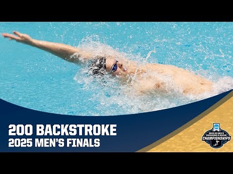 NCAA record men's 200 backstroke | 2025 NCAA swimming championships