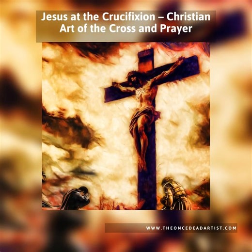 Jesus at the Crucifixion – Christian Art of the Cross and Prayer A powerful crucifixion scene featuring Jesus on the cross and three individuals praying at His feet—capturing the heart of redemption and worship. https://www.theoncedeadartist.com/warehouse-open-edition-prints/art_print_products/jesus-being-prayed-to-at-crucifixion | The Once Dead Artist