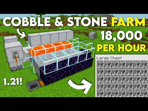 THE EASIEST COBBLE & STONE GENERATOR in Minecraft Bedrock 1.21!