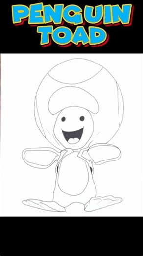 This Penguin Toad Drawing is TOO CUTE! 🐧🔥