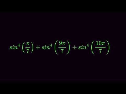 Monster Sum of sin^4(pi/7)+sin^4(9pi/7)+sin^4(10pi/7)
