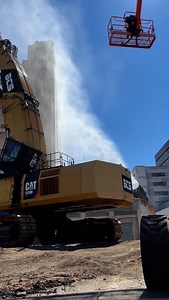 The giant Cat 5130B UHD just clocked in. Demolition continues at Maricopa Medical Center, Phoenix. | BCS Enterprises, Inc.