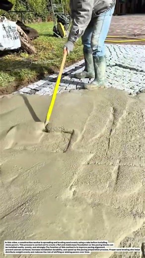 Satisfying Sand Leveling Technique! Smart Paver Base Preparation.