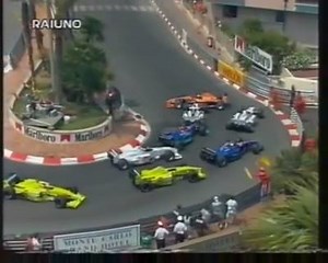 Monaco 2000 - Pedro De La Rosa touches with Jenson Button and blocks the way. | Arrows F1