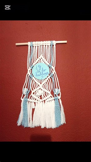 pequeños tapices de macramé