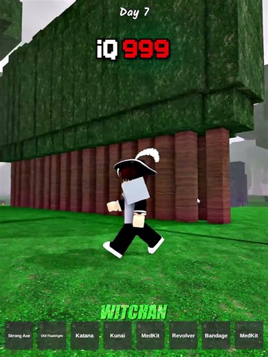 Trick Infinite Logs iQ 9 Vs iQ 999 #roblox #witchan #99nightintheforest #usa