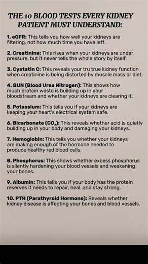 Blood test every kidney patient must understand