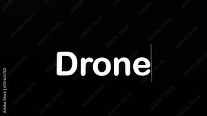 A combination of upper and lower case letters in putting the word drone together.