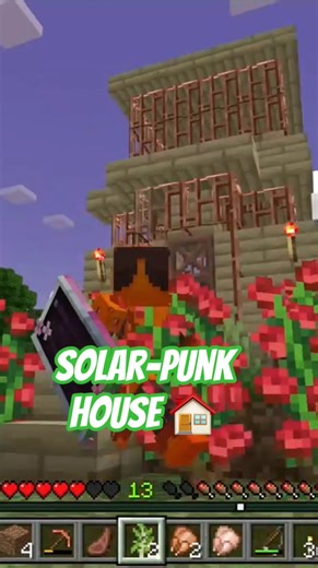 Solar Punk Robot Fun in Minecraft #minecraft #gaming #positivevibes #chillvibes #xbox #pcgaming