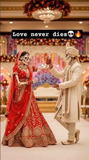 True love never dies literally! Skeleton couple dancing 💀🔥 #DreamScreenAI