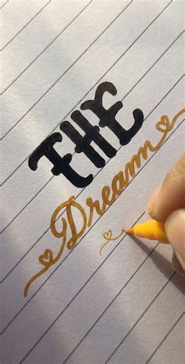 Penmanship - Artistic lettering method: The Dream #short