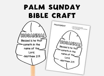 Palm Sunday, Holy Week Bible Fan Craft for Sunday School or Homeschool