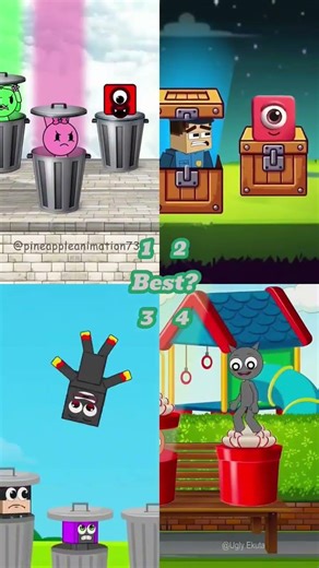 NumberBlocks One Play Music Wooden Crate#animation #shorts #funny