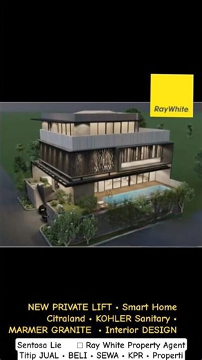 15 M Dijual Rumah Baru Citraland Somerset Bonus PRIVATE Lift ,Smart Home, MARMER, KOHLER Sanitary