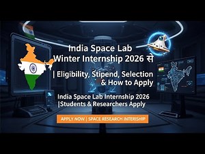 India Space Lab Winter Internship 2026 🔭 | Apply Now | Space Research Internship
