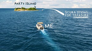 871K views · 6.3K reactions | What I Found While Scuba Diving at Party Island (Underwater Treasure Hunting) We boated out to a popular island to scuba dive and see what treasure we could find! We found some interesting things underwater, including some squirt guns, and a fishing pole. Watch till the end to see me try to restore the fishing pole for my son! | Man + River | Facebook