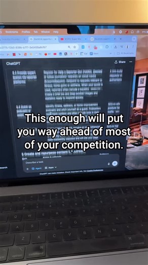 Edward Sturm on Instagram: "If you need backlinks to boost your SEO, try this. Go to ChatGPT Agent Mode. Use this prompt. I have a insert your business, find me free low hanging fruit backlink opportunities, things that most businesses overlook. Be detailed, but use concise language in your directions. I want needle movers. ChatGPT Agent Mode is a secret weapon for a starting point. It creates a virtual browser, goes off, does a ton of research. Really it will do so much research. When you’re do