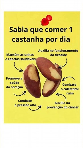 Benefícios de comer 1 castanha por dia! 📌Lembrete na descrição!