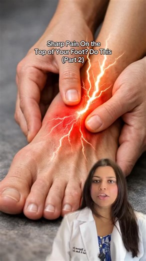 Dr. Vaishnavi Bawa | Foot Pain Doctor on Instagram: "Sharp, shooting pain on the top of your foot? This is Part 2 — and if you’re still stretching it harder, you’re probably keeping it irritated. That zappy, electric feeling when your shoe presses one exact spot usually means it needs pressure taken off, not more force. When you calm the irritation and unload it the right way, that sharp pain can settle down fast. Save this so you remember what to do next, and comment “GUIDE” for my free guide t