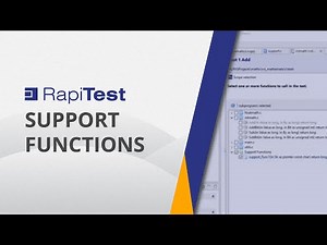 Using support functions with RapiTest