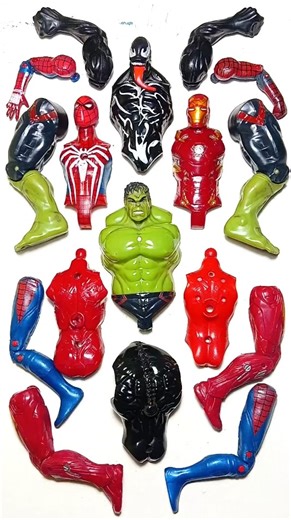 AVENGERS TOYS MARVEL'S, SPIDERMAN VS VENOM VS HULK SMASH VS IRONMAN. #avengers #shorts