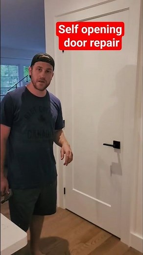 How to fix a door that opens on its own & won't stay shut #diy #reno #doors #hometips #homereno