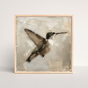 Hummingbird Art Printable, Bird Art Print, Hummingbird Wall Decor, Downloadable Art, Oil Painting Art, Vintage Hummingbird Printable - Etsy