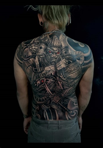 Japanese Samurai Snake Tattoo Design Ideas