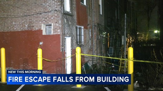 Fire escape collapses in Philadelphia's Logan section