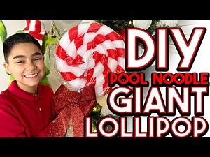 DIY Giant Lollipop Decoration | Giant Christmas Candy Decoration on a Budget!