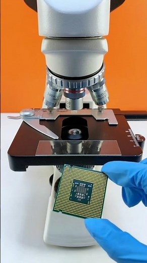 CpU under the microscope #cpu #cpuz #microscope #microscopicworld