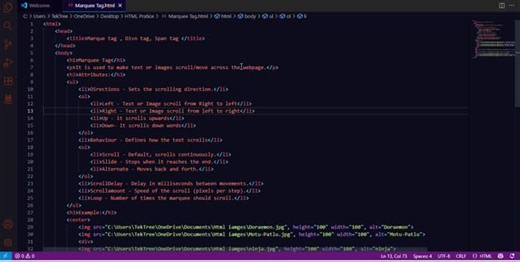 Exploring the Marquee Tag at 10K Coders | Nagalakshmi c posted on the topic | LinkedIn