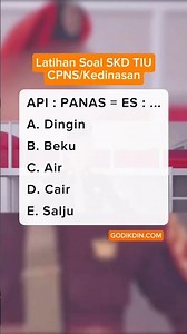 Soal Latihan SKD TIU Analogi Verbal CPNS Kedinasan 🔥