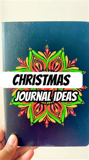 Christmas Journal Ideas in Dot mandala handpainted designs ✨#dotmandala