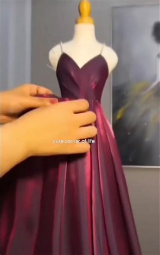 "Maroon Dress Draping Gown" Step by Step Fashion Tutorial 2026 | Cute Corner of Life.”