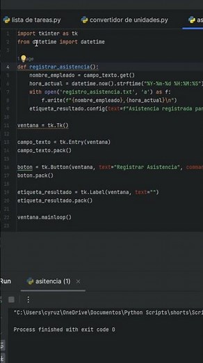 🔥 Learn how to create an attendance control system with Python and Tkinter 💻🕒