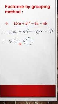 FACTORISATION BY GROUPING #education #maths #exam #selinasolutions