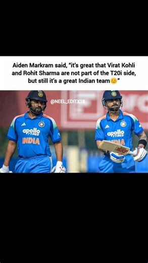 Markram said:- 💟 #rohitsharma #sg #short #cricket #viratkohli