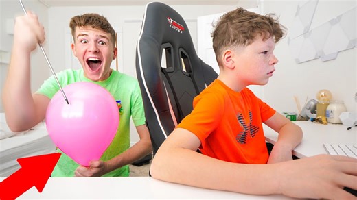 Try not to flinch prank on a little brother fails