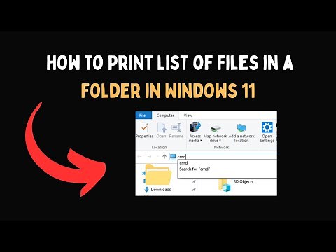 How to Print List of Files in a Folder in Windows 11
