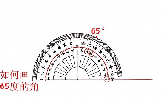 用量角器画角的方法