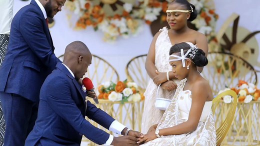 Wedding Proposal at Church Ceremony