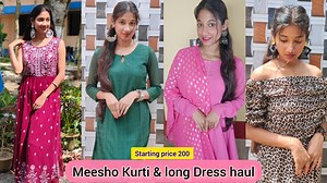267K views · 5.3K reactions | Meesho Kurti & Long dress haul video |...