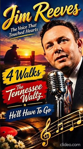 Jim Reeves ❤️ 3 Timeless Classics | Four Walls • Tennessee Waltz • He’ll Have to Go #classicmusic